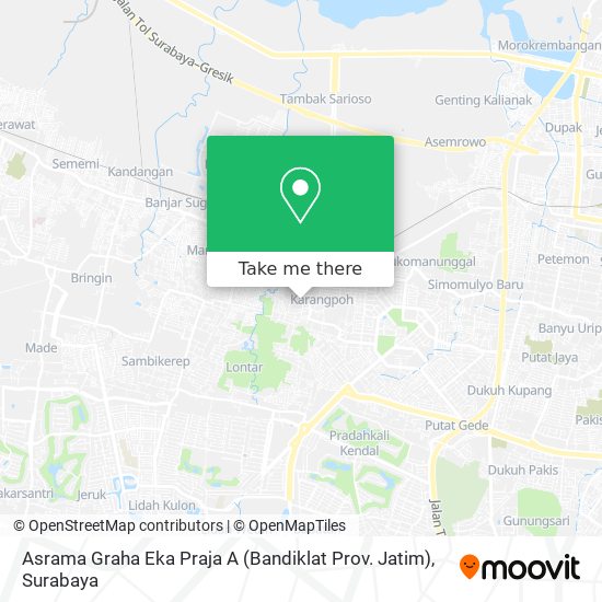 Asrama Graha Eka Praja A (Bandiklat Prov. Jatim) map