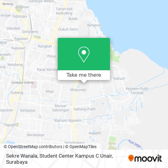 Sekre Wanala, Student Center Kampus C Unair map