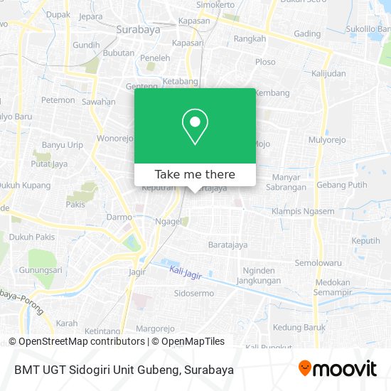 BMT UGT Sidogiri Unit Gubeng map