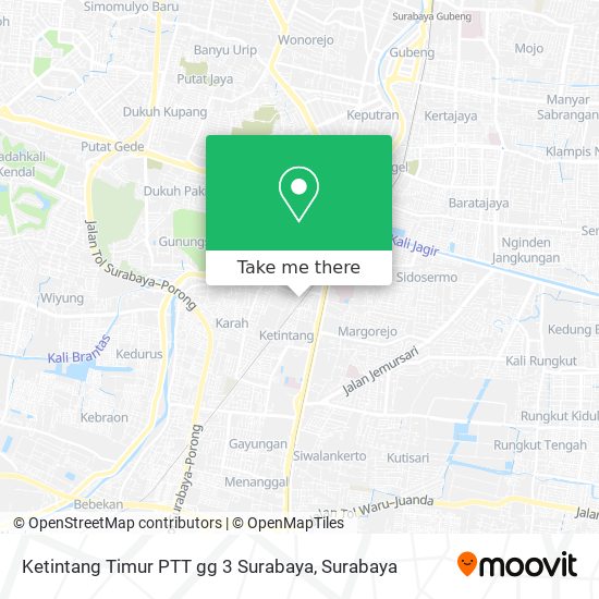 Ketintang Timur PTT gg 3 Surabaya map