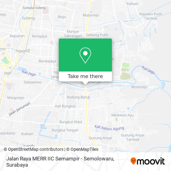 Jalan Raya MERR IIC Semampir - Semolowaru map