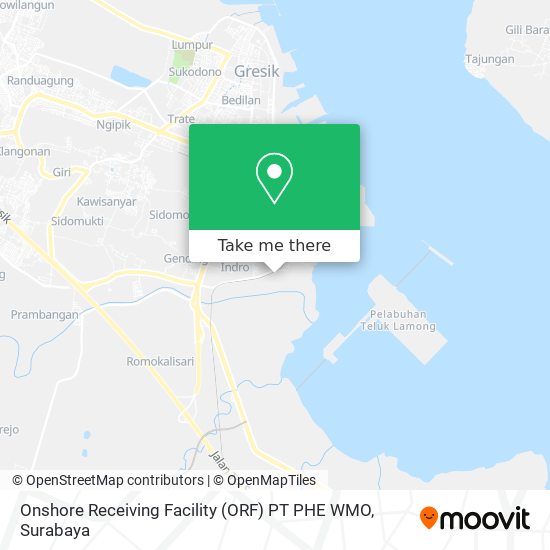 Onshore Receiving Facility (ORF) PT PHE WMO map