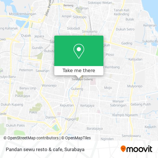 Pandan sewu resto & cafe map