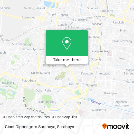 Giant Diponegoro Surabaya map