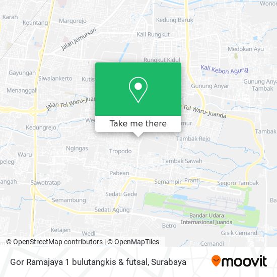 Gor Ramajaya 1 bulutangkis & futsal map