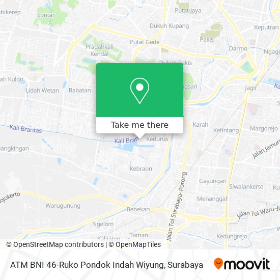 ATM BNI 46-Ruko Pondok Indah Wiyung map