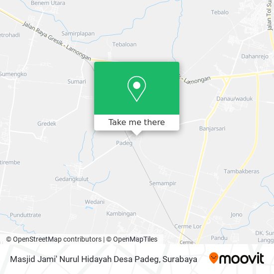 Masjid Jami' Nurul Hidayah Desa Padeg map