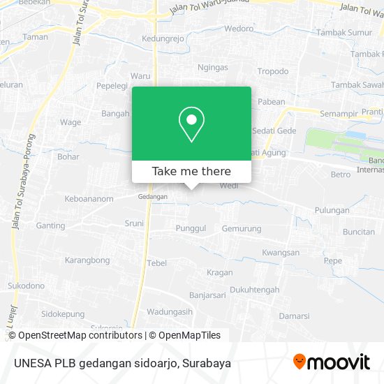 UNESA PLB gedangan sidoarjo map