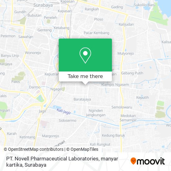 PT. Novell Pharmaceutical Laboratories, manyar kartika map