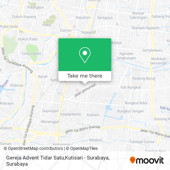 Gereja Advent Tidar Satu,Kutisari - Surabaya map