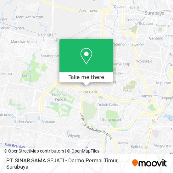 PT. SINAR SAMA SEJATI - Darmo Permai Timur map