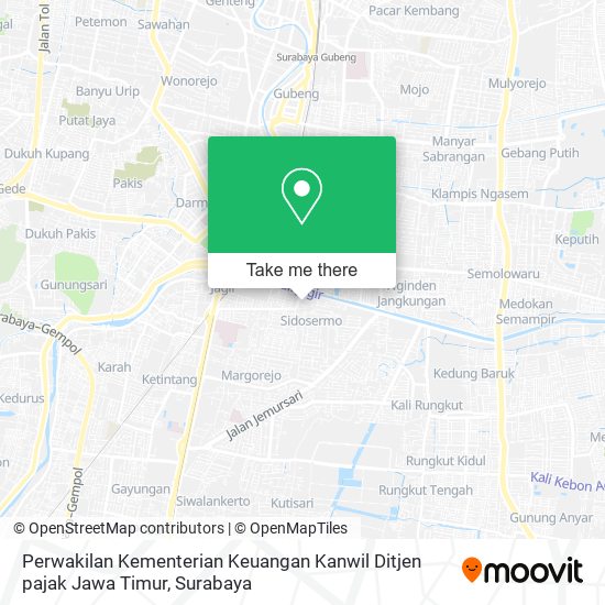 Perwakilan Kementerian Keuangan Kanwil Ditjen pajak Jawa Timur map