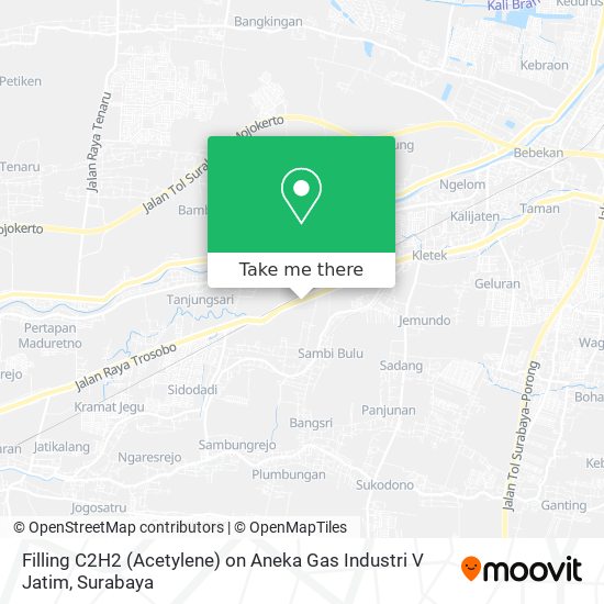 Filling C2H2 (Acetylene) on Aneka Gas Industri V Jatim map