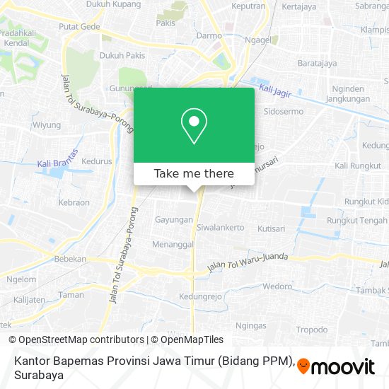 Kantor Bapemas Provinsi Jawa Timur (Bidang PPM) map