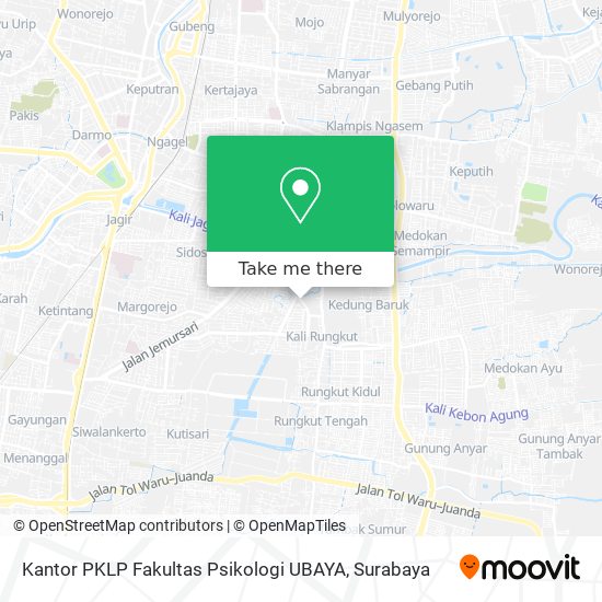 Kantor PKLP Fakultas Psikologi UBAYA map