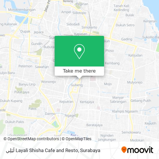 لَيَلِي Layali Shisha Cafe and Resto map