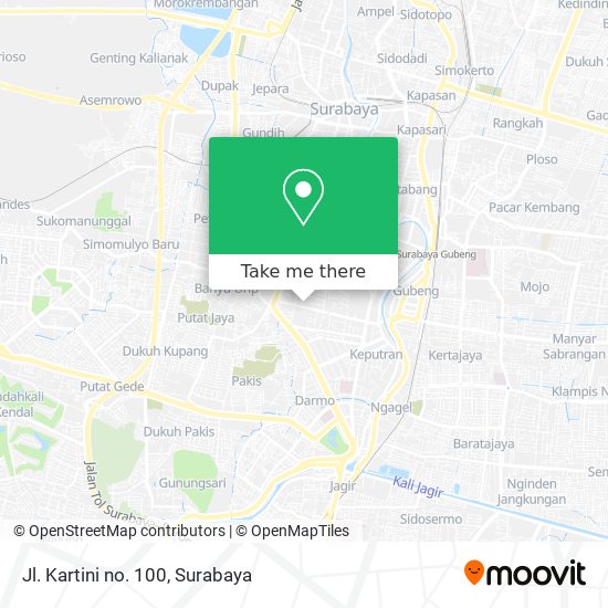 Jl. Kartini no. 100 map