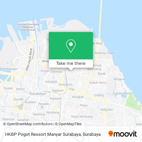 HKBP  Pogot Ressort Manyar Surabaya map