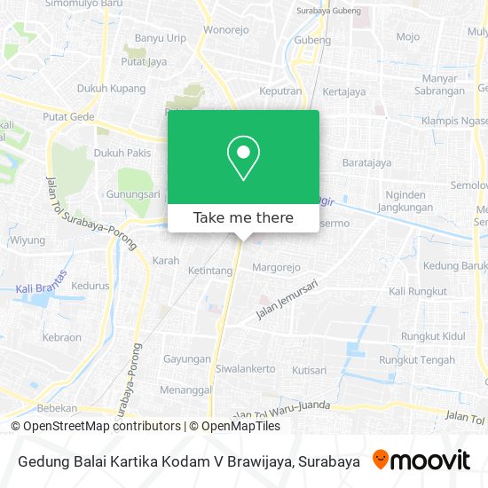 Gedung Balai Kartika Kodam V Brawijaya map