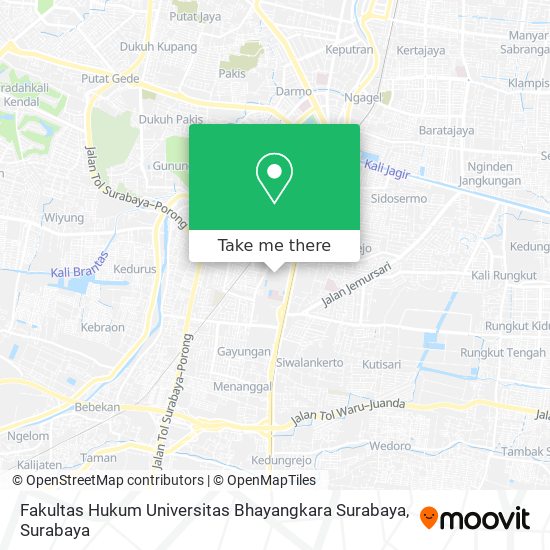 Fakultas Hukum Universitas Bhayangkara Surabaya map