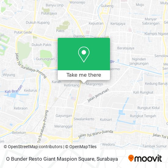 O Bunder Resto Giant Maspion Square map