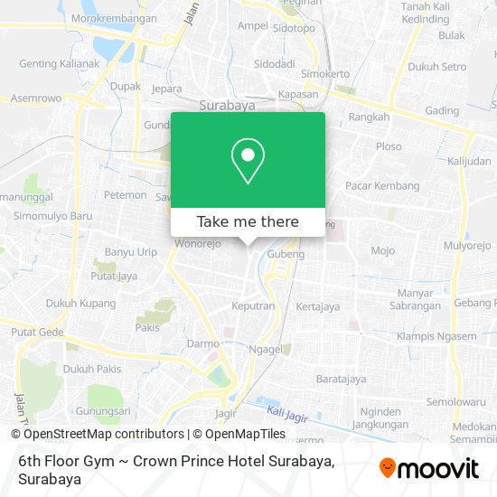 6th Floor Gym ~ Crown Prince Hotel Surabaya map