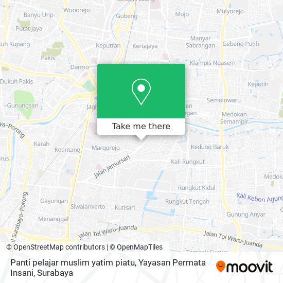 Panti pelajar muslim yatim piatu, Yayasan Permata Insani map