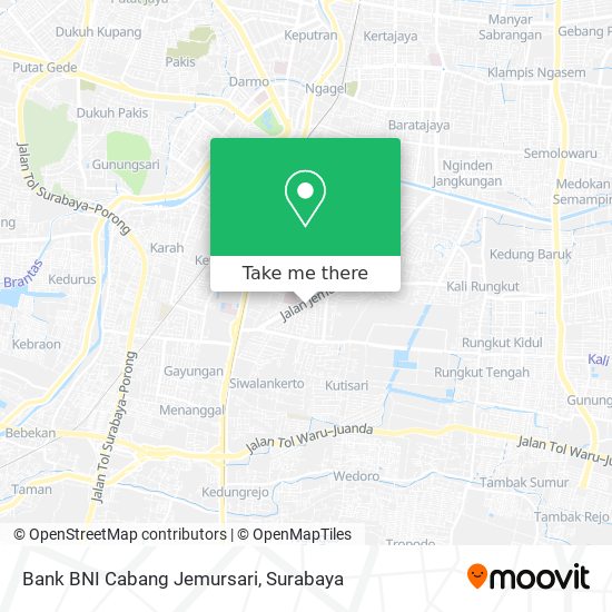 Bank BNI Cabang Jemursari map