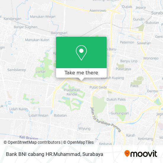 Bank BNI cabang HR.Muhammad map