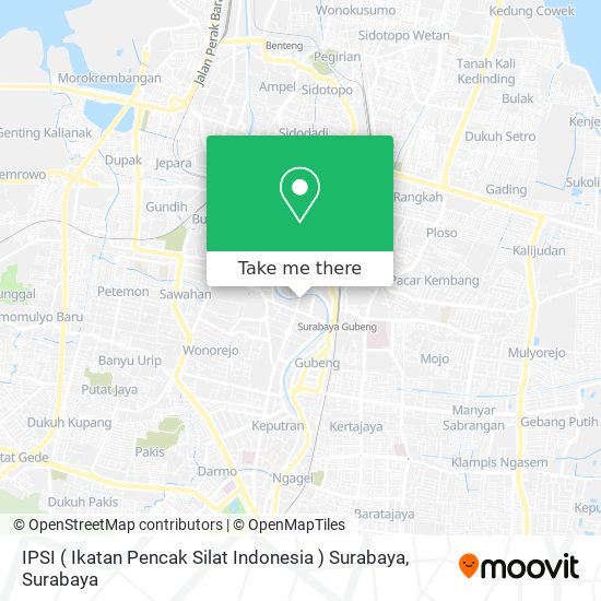 IPSI ( Ikatan Pencak Silat Indonesia ) Surabaya map