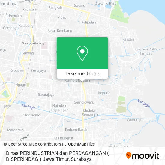 Dinas PERINDUSTRIAN dan PERDAGANGAN ( DISPERINDAG ) Jawa Timur map