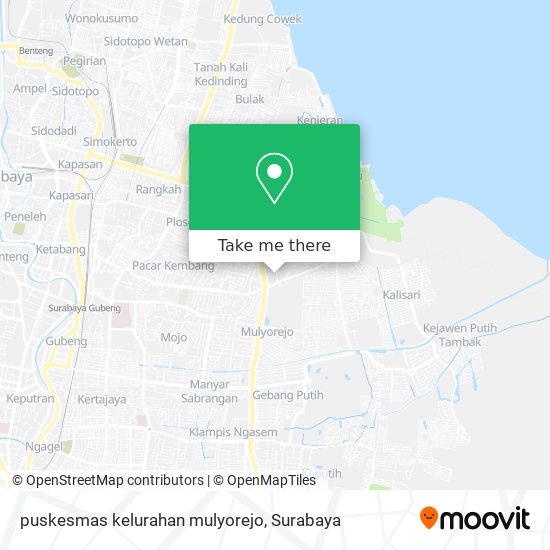 puskesmas kelurahan mulyorejo map