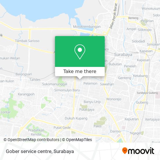 Gober service centre map