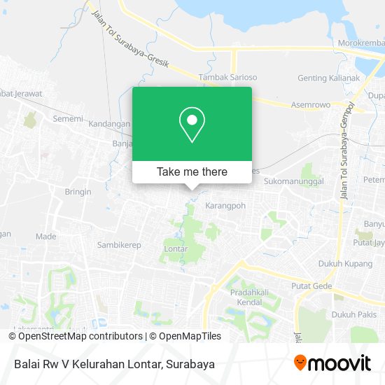 Balai Rw V Kelurahan Lontar map