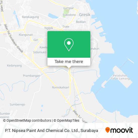 P.T. Nipsea Paint And Chemical Co. Ltd. map