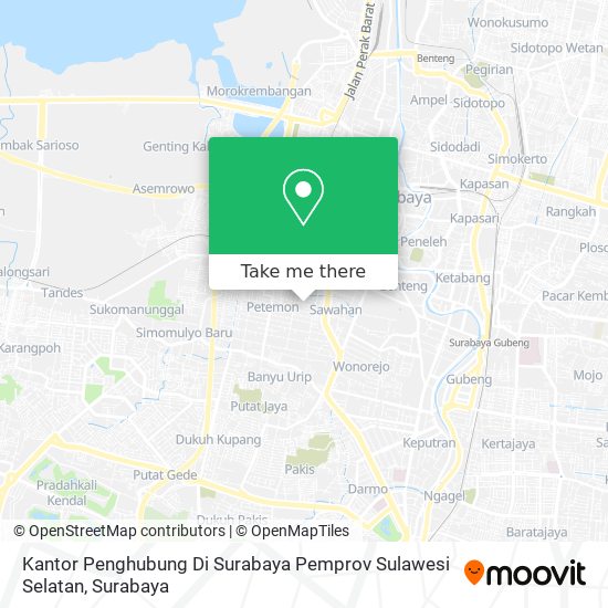 Kantor Penghubung Di Surabaya Pemprov Sulawesi Selatan map