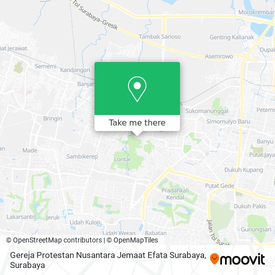 Gereja Protestan Nusantara Jemaat Efata Surabaya map