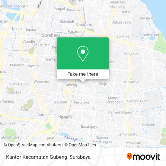 Kantor Kecamatan Gubeng map