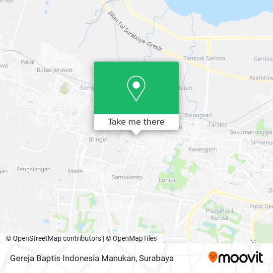 Gereja Baptis Indonesia Manukan map