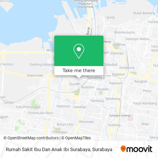 Rumah Sakit Ibu Dan Anak Ibi Surabaya map