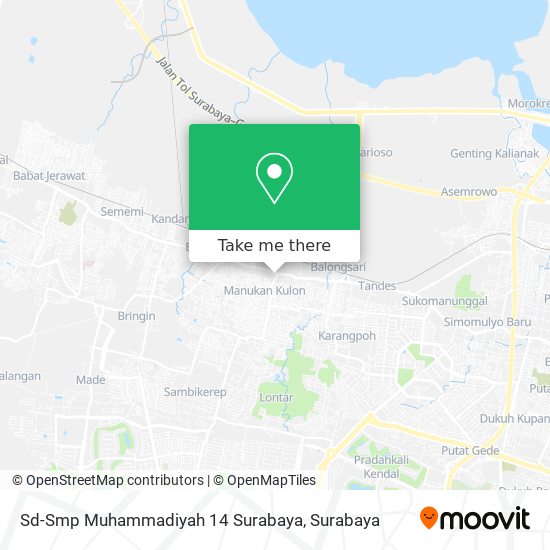 Sd-Smp Muhammadiyah 14 Surabaya map