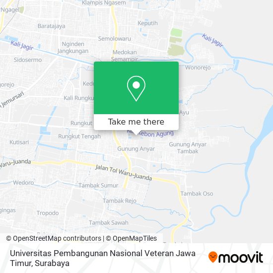 Universitas Pembangunan Nasional Veteran Jawa Timur map