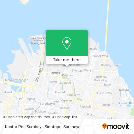 Kantor Pos Surabaya Sidotopo map