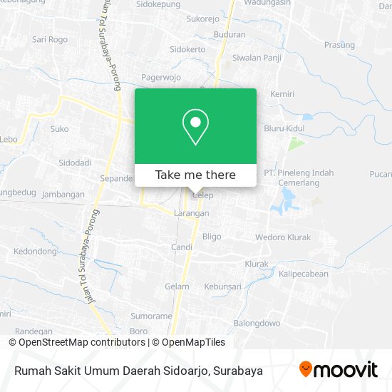 Rumah Sakit Umum Daerah Sidoarjo map
