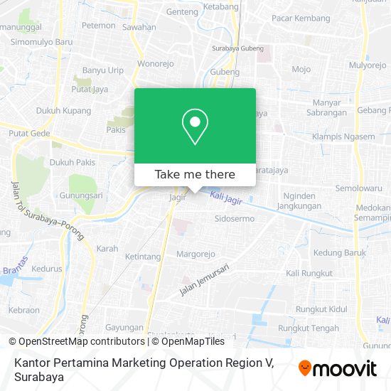 Kantor Pertamina Marketing Operation Region V map