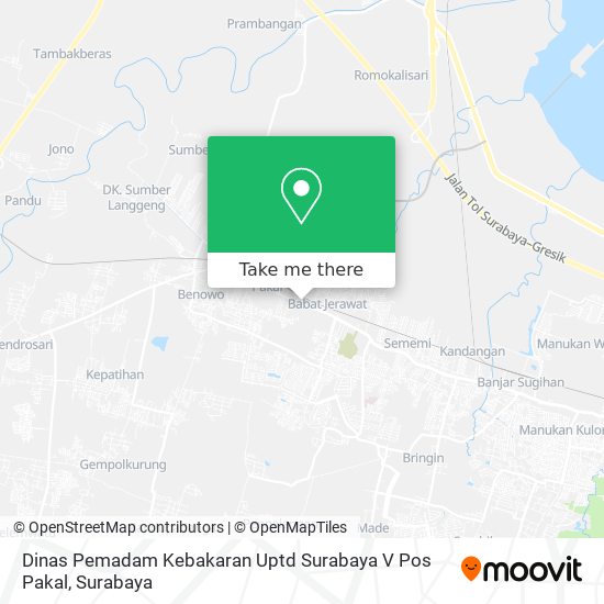 Dinas Pemadam Kebakaran Uptd Surabaya V Pos Pakal map