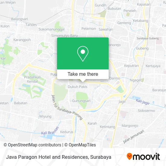 Java Paragon Hotel and Residences map