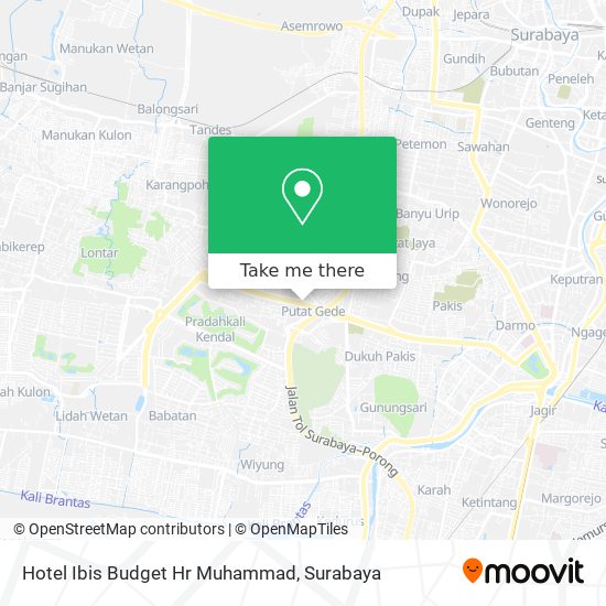 Hotel Ibis Budget Hr Muhammad map