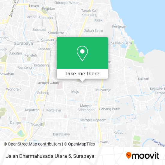 Jalan Dharmahusada Utara 5 map