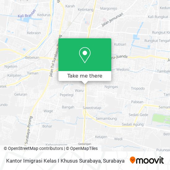 Kantor Imigrasi Kelas I Khusus Surabaya map